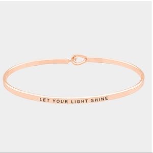 Let Your Light Shine rose gold tone bracelet
